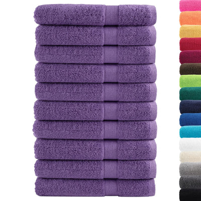Toallas Vidaxl Solund 10 st 600 g m² 100x200 cm morado