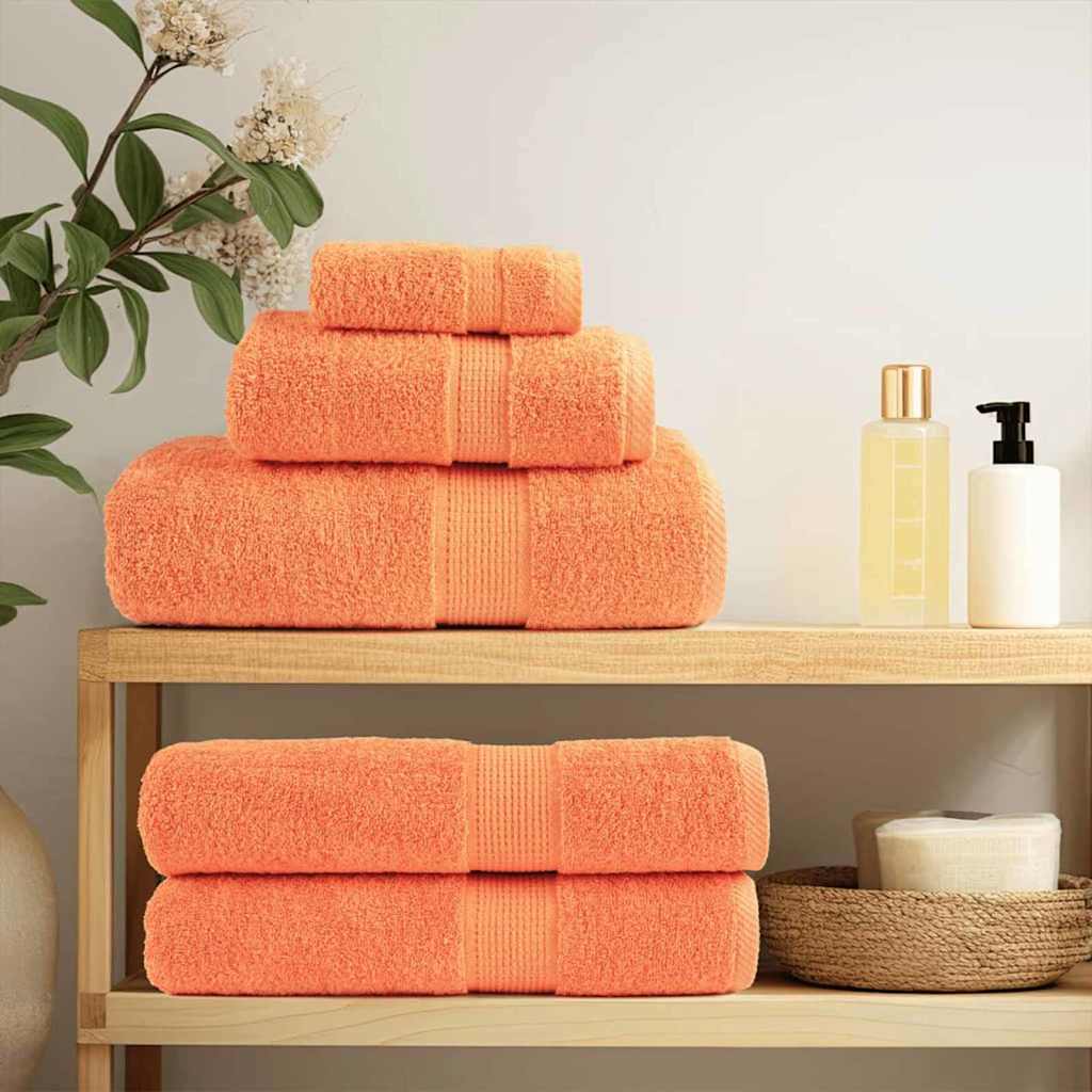 VidaXL toalla para invitados color naranja 550 g/m²
