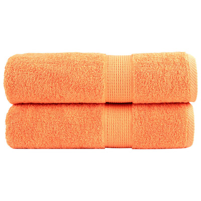 Asciugamani da bagno VidaXL solund 2 pz 600 g m² 70x140 cm arancione