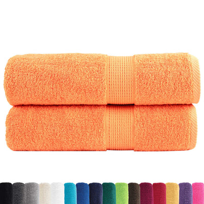 Asciugamani da bagno VidaXL solund 2 pz 600 g m² 70x140 cm arancione