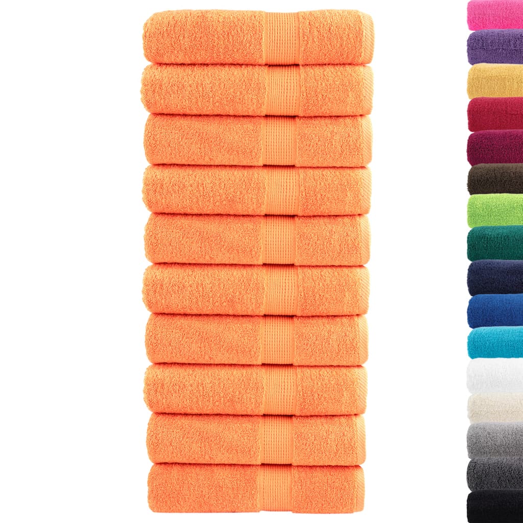 Toallas de baño Vidaxl Solund 10 ST 600 g m² 70x140 cm naranja
