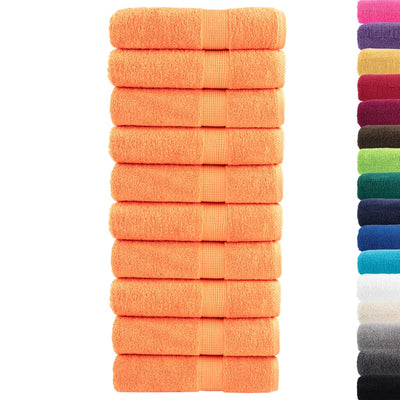 Toallas de baño Vidaxl Solund 10 ST 600 g m² 70x140 cm naranja