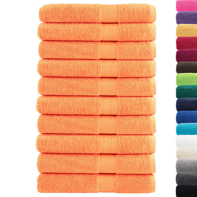 Vidaxl Sauna Cloths Solund 10 PCS 600 g m² 80x200 cm de naranja