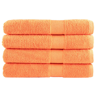 Toallas Vidaxl Solund 4 PCS 600 g m² 100x200 cm naranja