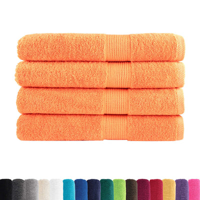 Toallas Vidaxl Solund 4 PCS 600 g m² 100x200 cm naranja