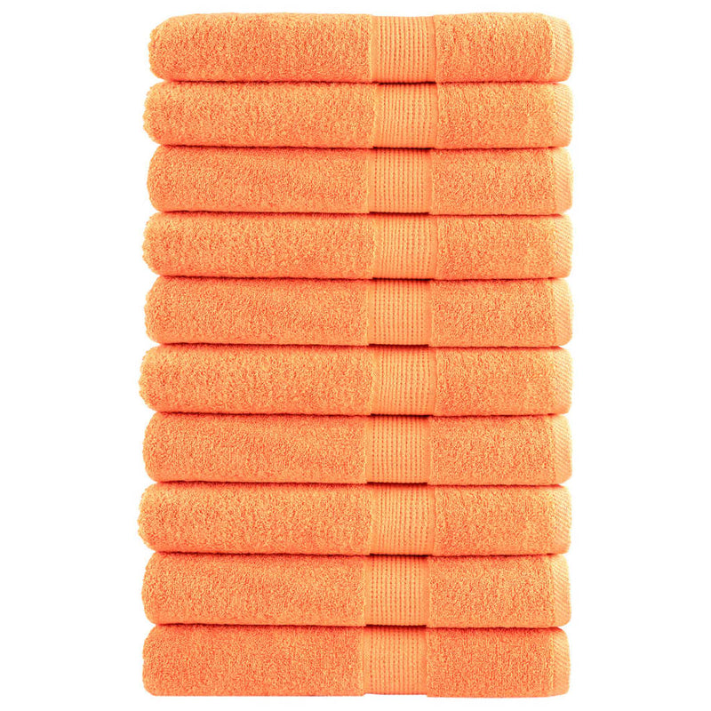 Toallas Vidaxl Solund 10 st 600 g m² 100x200 cm naranja