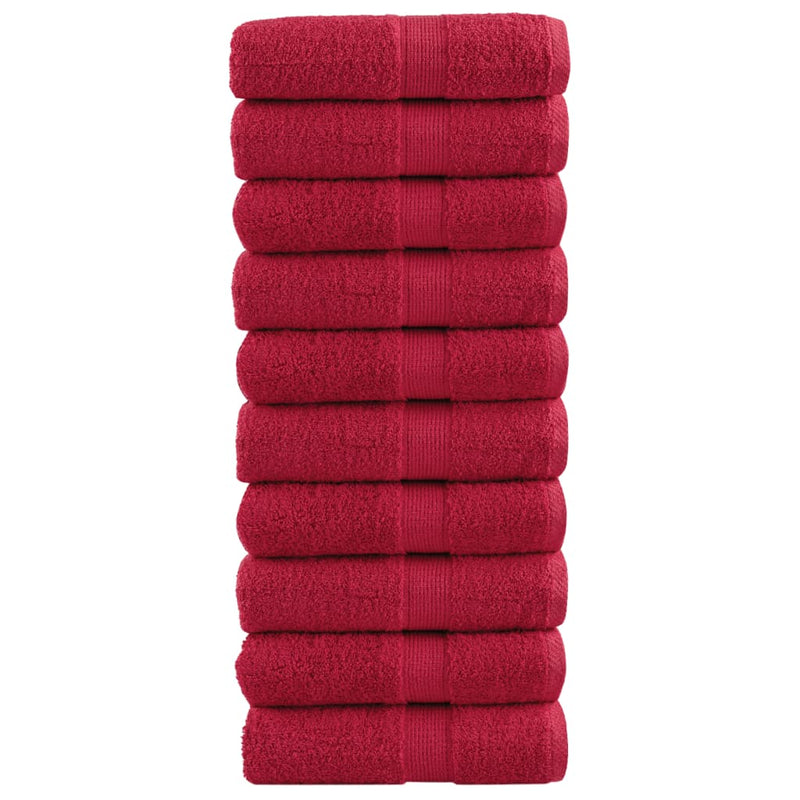 Vidaxl Guest Wipes Solund 10 pezzi 600 g m² 30x30 cm rosso