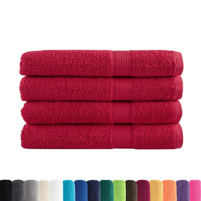 Toallas Vidaxl Solund 4 PCS 600 g m² 100x200 cm rojo