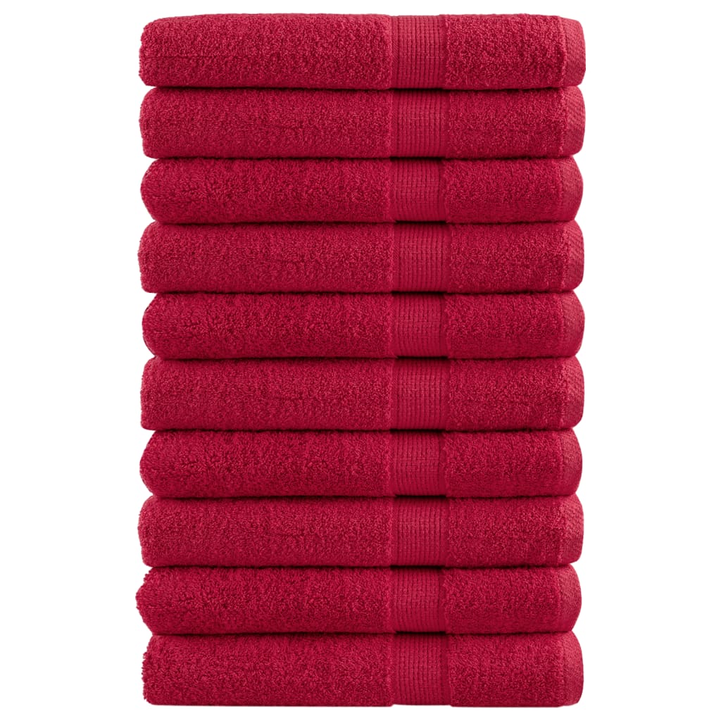 Toallas Vidaxl Solund 10 st 600 g m² 100x200 cm rojo