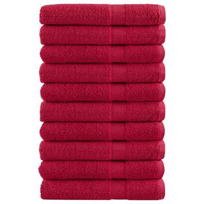 Toallas Vidaxl Solund 10 st 600 g m² 100x200 cm rojo