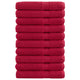 Vidaxl handdoeken solund 10 st 600 g m² 100x200 cm rood