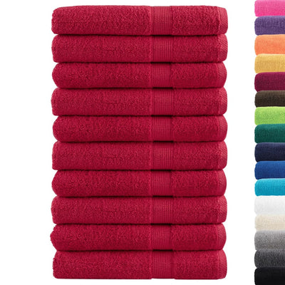 Toallas Vidaxl Solund 10 st 600 g m² 100x200 cm rojo