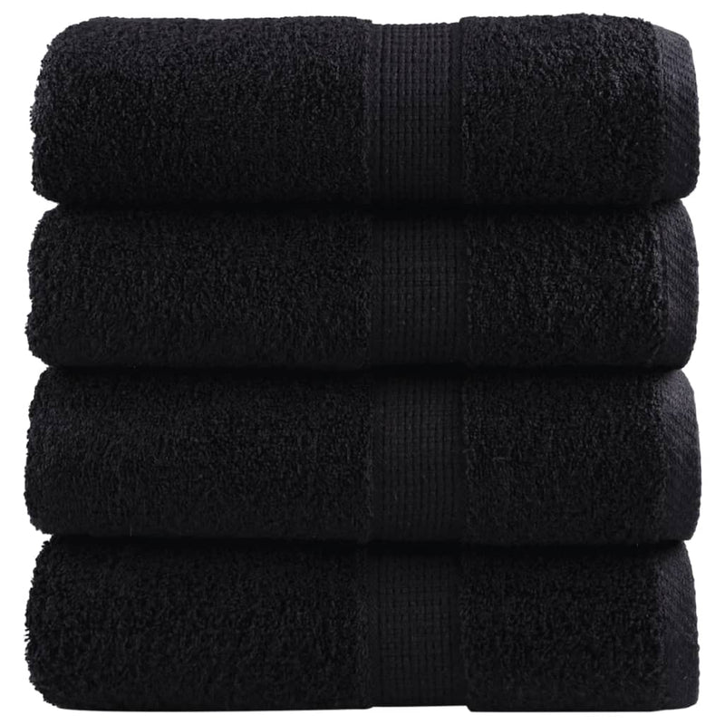 Vidaxl Guest Wipes Solund 4 pezzi 600 g m² 30x30 cm nero