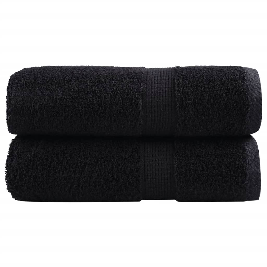 VidaXL toallas para invitados solund 2 uds 600 g m² 30x50 cm negro