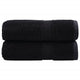 VidaXL asciugamani ospite solund 2 pz 600 g m² 30x50 cm nero