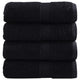 VidaXL asciugamani ospite solund 4 pz 600 g mq 30x50 cm nero