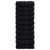 VidaXL asciugamani ospite solund 10 pz 600 g mq 30x50 cm nero