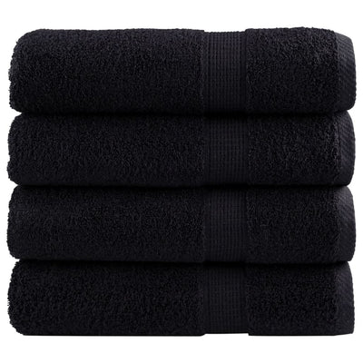 Vidaxl Toalls Solund 4 PCS 600 g m² 50x100 cm Negro