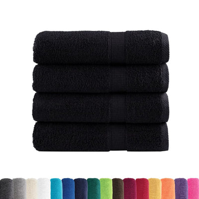 Vidaxl Toalls Solund 4 PCS 600 g m² 50x100 cm Negro