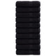 Toallas de baño Vidaxl Solund 10 ST 600 g m² 70x140 cm Negro