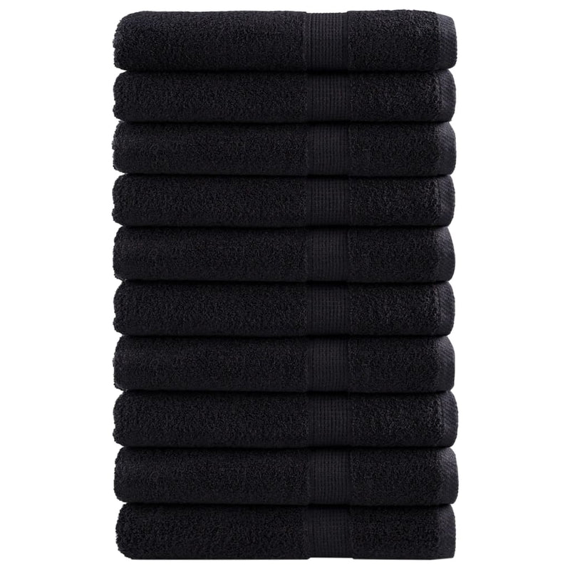 Toallas Vidaxl Solund 10 st 600 g m² 100x200 cm negro