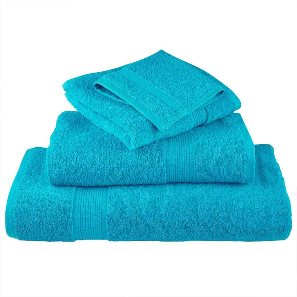 VidaXL toalla de invitados solund turquesa 550 g/m²