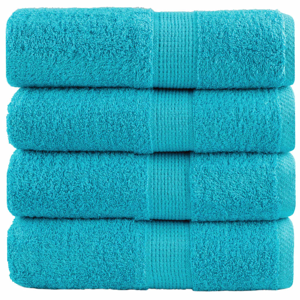 VidaXL toallas para invitados solund 4 piezas 600 g m² 30x50 cm turquesa