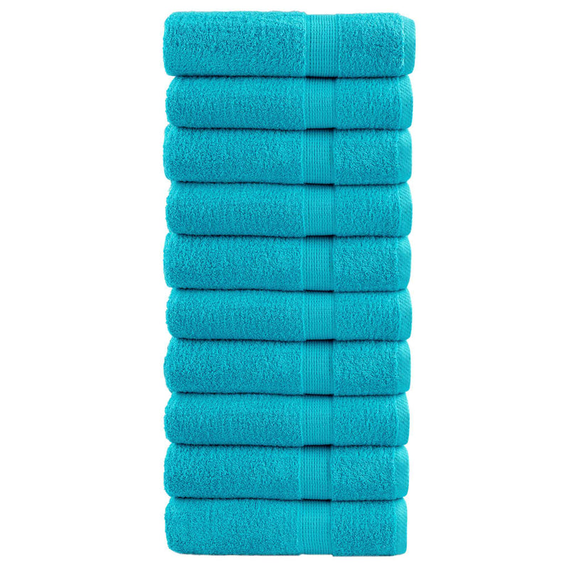 Toallas Vidaxl Solund 10 PCS 600 g m² 50x100 cm Turquesa