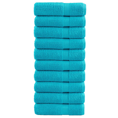 Toallas Vidaxl Solund 10 PCS 600 g m² 50x100 cm Turquesa