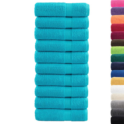 Toallas Vidaxl Solund 10 PCS 600 g m² 50x100 cm Turquesa