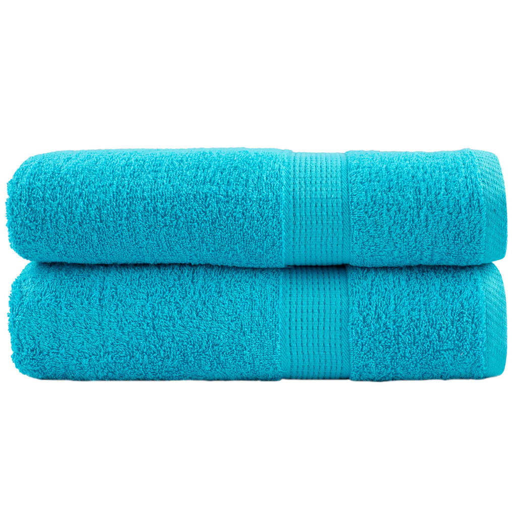 VidaXL toallas de baño solund 2 piezas 600 g m² 70x140 cm turquesa