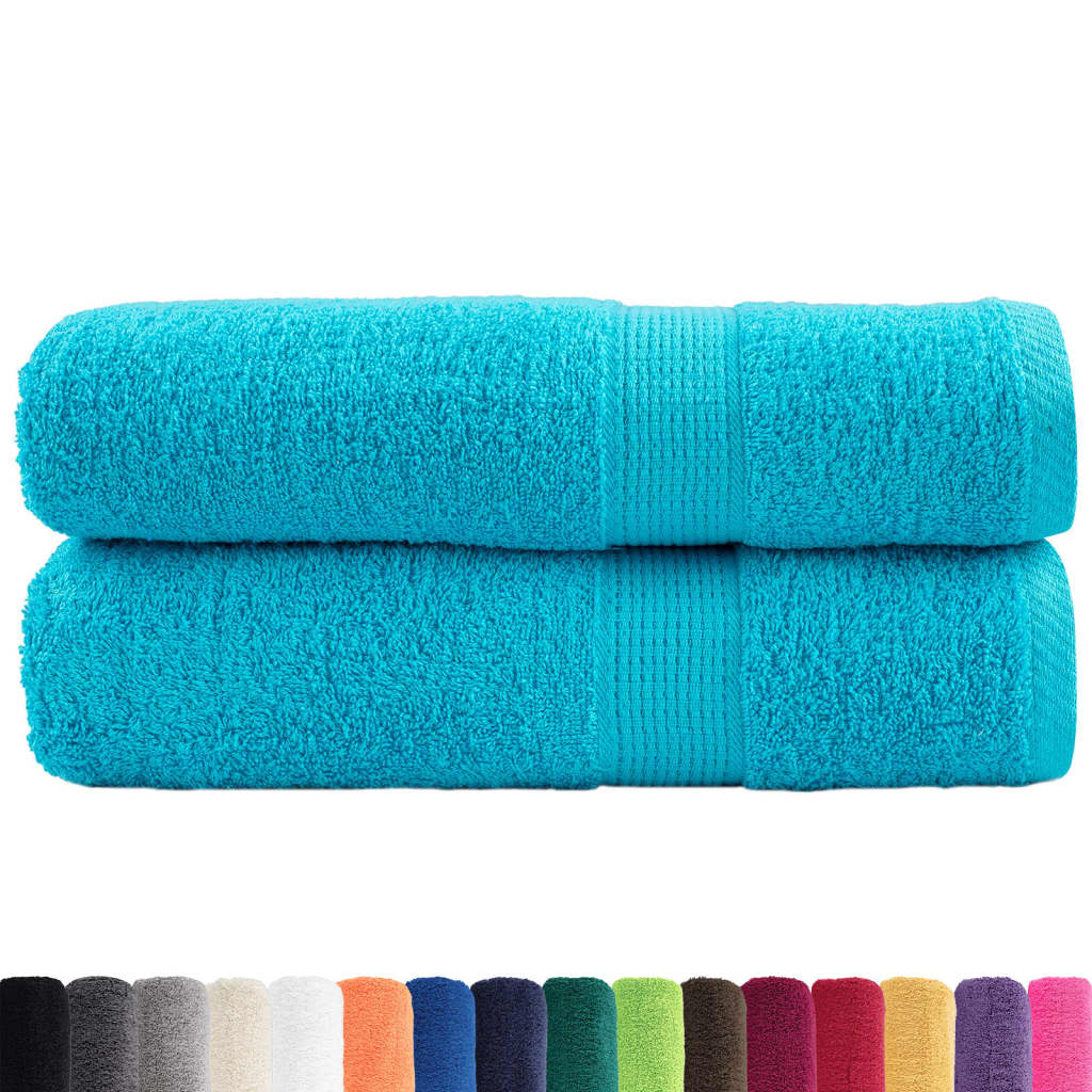 VidaXL toallas de baño solund 2 piezas 600 g m² 70x140 cm turquesa