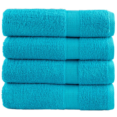 Asciugamani da bagno VidaXL solund 4 pezzi 600 g m² 70x140 cm turchese