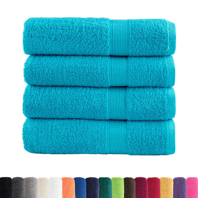 Asciugamani da bagno VidaXL solund 4 pezzi 600 g m² 70x140 cm turchese