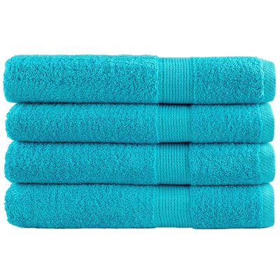 Toallas Vidaxl Solund 4 PCS 600 g m² 100x200 cm turquesa