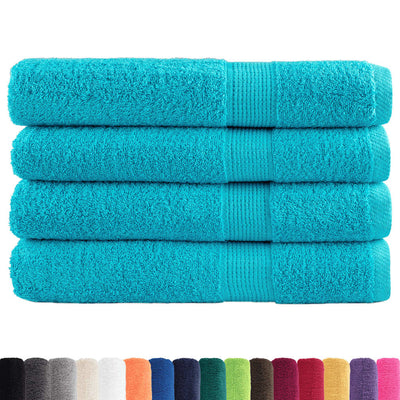 Toallas Vidaxl Solund 4 PCS 600 g m² 100x200 cm turquesa