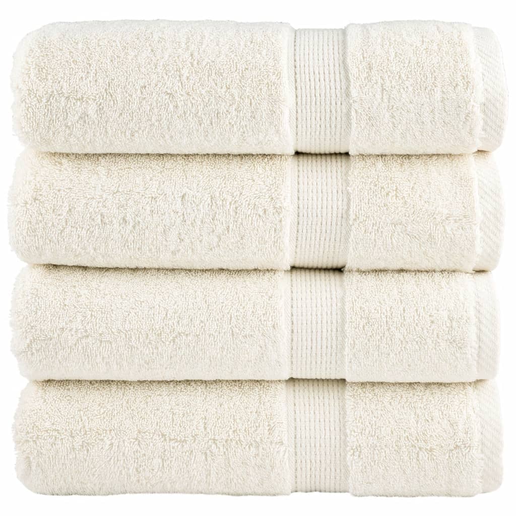 Asciugamani Vidaxx solund 4 pz 600 g m² 50x100 cm color crema