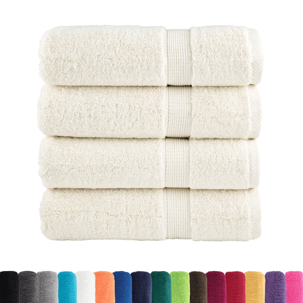 Asciugamani Vidaxx solund 4 pz 600 g m² 50x100 cm color crema