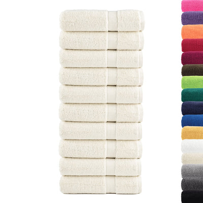 Toallas de baño de Vidaxl Solund 10 PCS 600 g m² 70x140 cm de crema