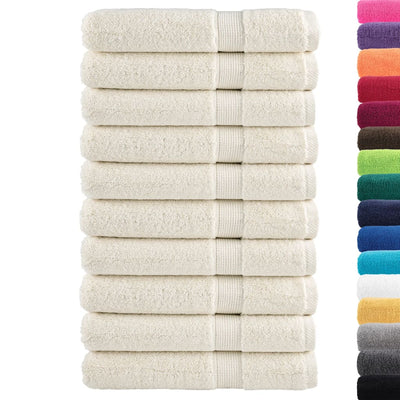 Vidaxl Sauna Cloths Solund 10 PCS 600 g m² 80x200 cm de crema -Colorada