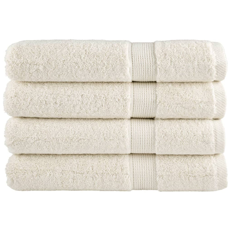 Vidaxl asciugamani solund 4 pezzi 600 g m² 100x200 cm crema