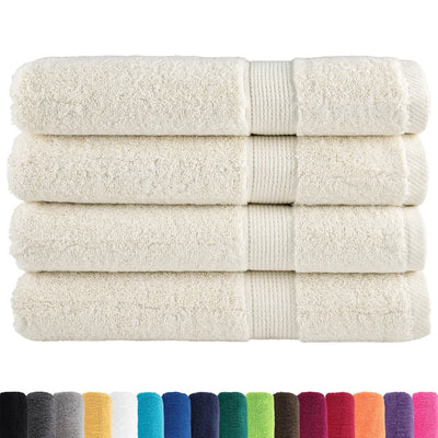 Vidaxl Toalls Solund 4 PCS 600 g m² 100x200 cm de crema -cochinillo