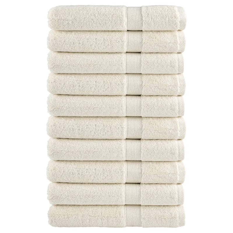 Asciugamani vidaxl solund 10 pezzi 600 g m² 100x200 cm crema