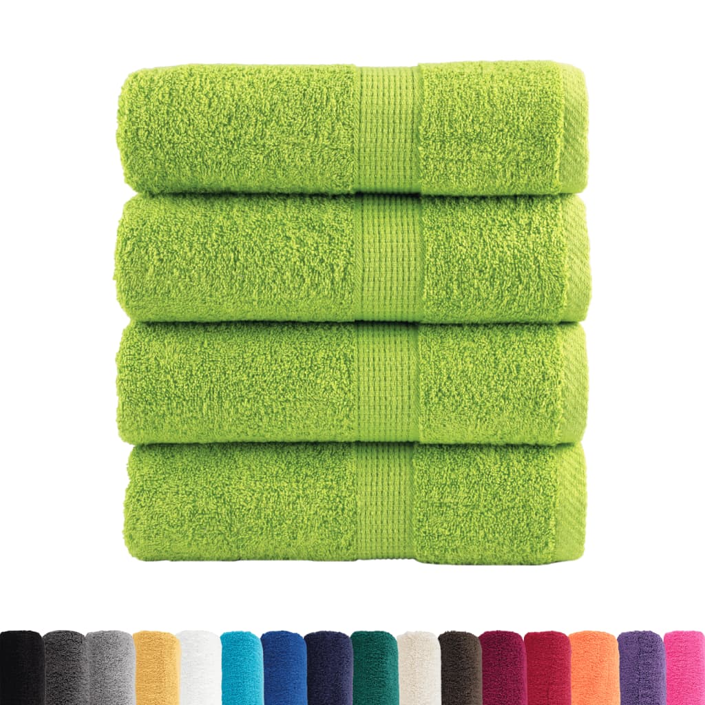 Vidaxl Guest Wipes Solund 4 pezzi 600 g m² 30x30 cm Apple Green