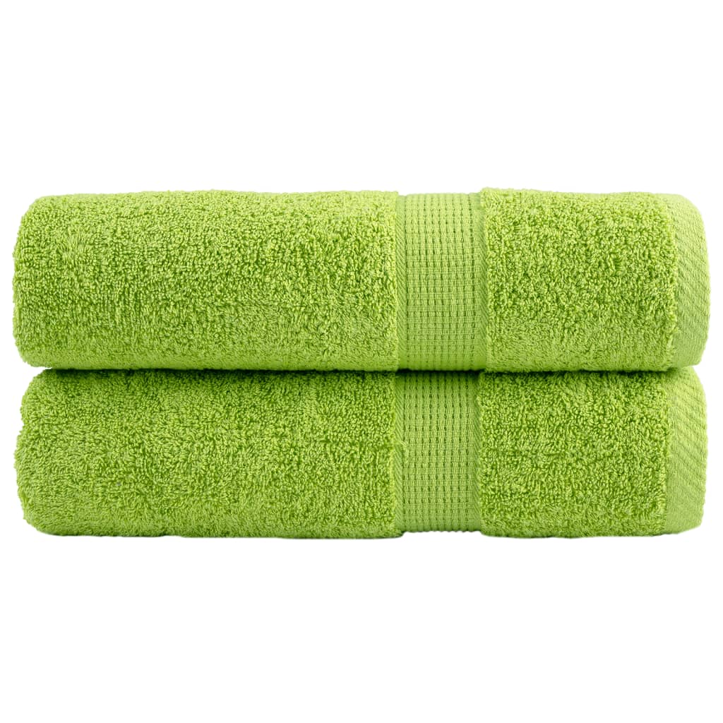Vidaxl handdoeken solund 2 st 600 g m² 50x100 cm appelgroen