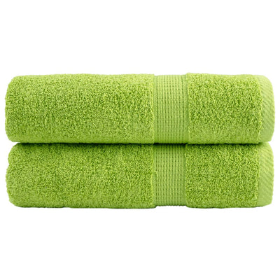 Vidaxl handdoeken solund 2 st 600 g m² 50x100 cm appelgroen