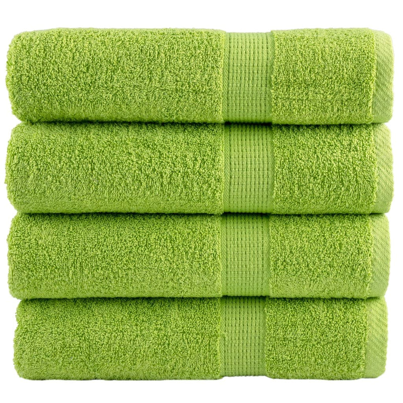 Vidaxl handdoeken solund 4 st 600 g m² 50x100 cm appelgroen