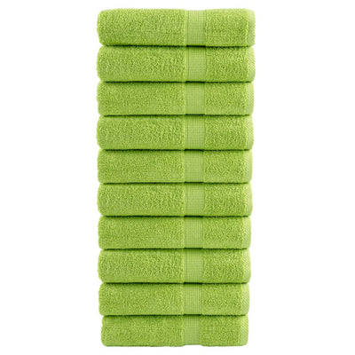 Toallas Vidaxl Solund 10 PCS 600 g m² 50x100 cm de manzana verde