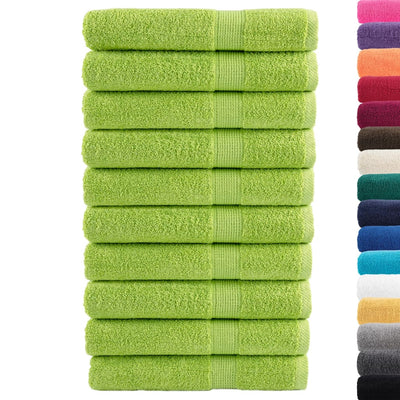 Toallas Vidaxl Solund 10 PCS 600 g m² 100x200 cm de manzana verde