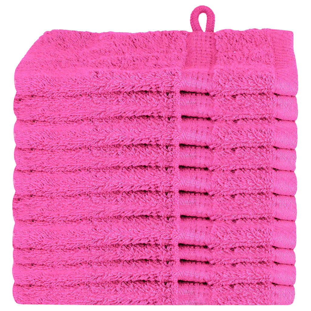 VidaXL asciugamano ospite in tinta unita rosa 550 g/mq